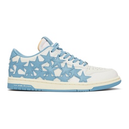 Blue & White Stars Low Sneakers 241886M237026
