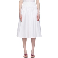 White Fontana Midi Skirt 241897F092010