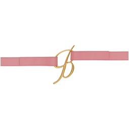 Pink Logo Buckle Belt 241901F001004