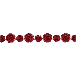Gold & Red Rose Resin Belt 241901F001010