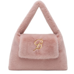 Pink Large-Size Flap & Logo Bag 241901F048000
