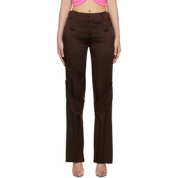 Brown Spiral Trousers 241901F087012