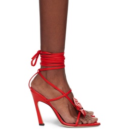 Red Butterfly 105 Nappa Heeled Sandals 241901F125010