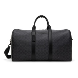 Black & Gray Gotham Duffle Bag 241903M169000