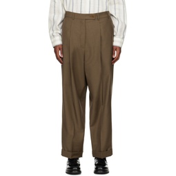 Brown Tailoring Trousers 241909M191001