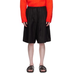 Black Oversize Shorts 241909M193000