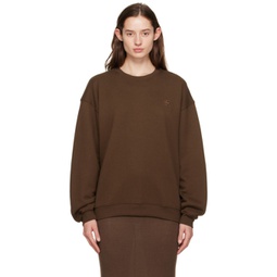 Brown Oversized Sweatshirt 241910F098002