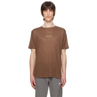 Brown Crewneck T-Shirt 241920M213004