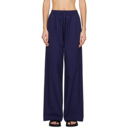 Navy Relaxed Trousers 241946F087013