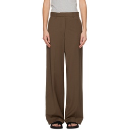 Brown Tailored Trousers 241946F087015