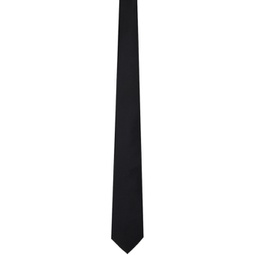 Black Pure Silk Tie 241951M158001