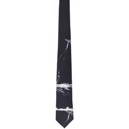 Black Cravatta Stampata Tie 241951M158002