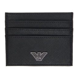 Black Regenerated Faux-Leather Card Holder 241951M163000