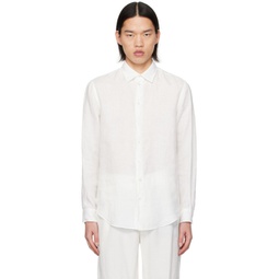 White Semi-Sheer Shirt 241951M192009