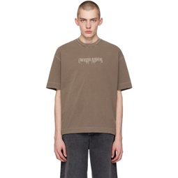 Tan Embroidered T-Shirt 241951M213012