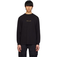 Black Embroidered Long Sleeve T-Shirt 241983M213002