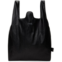 Black Faux-Leather Tote 241992M172000