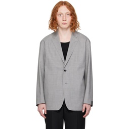 Gray Tailored Blazer 241992M195001