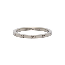 Silver Polished Slim Numbers Ring 202168M147487