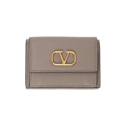 Taupe  Mini Trifold Wallet 211807F040007