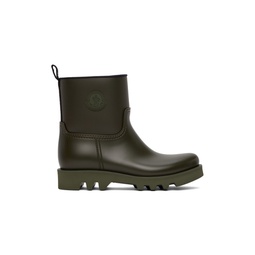Green Ginette Matte Rubber Boots 212111F113008