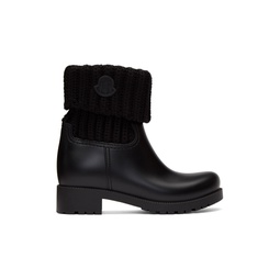 Black Knit Ginette Boots 212111F113018