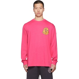 2 Moncler 1952 Pink Logo Long Sleeve T Shirt 212171M213005