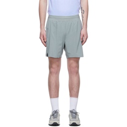 Grey 2 in 1 Yoga Shorts 221011M193040