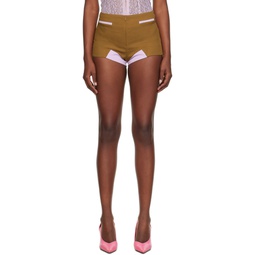 SSENSE Exclusive Pink   Beige Shorts 221036F088000