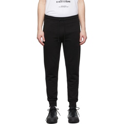 Black French terry Lounge Pants 221111M190005