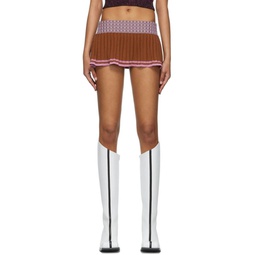 SSENSE Exclusive Brown Mini Skirt 221112F090006