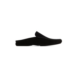 Black Suede Crawford Loafers 221140M228055