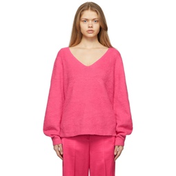 Pink Brushed Cloud Sweater 221154F100000