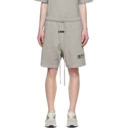 Gray Cotton Shorts 221161M193018