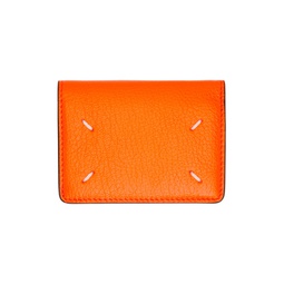 Orange Leather Wallet 221168M164137