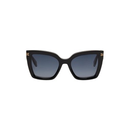 Black Icon Edge Oversized Square Sunglasses 221190F005002