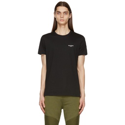 Black Flocked Logo T Shirt 221251M213001