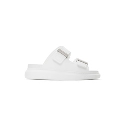 White Hybrid Slide Sandals 221259F124015