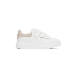 White   Taupe Oversized Velcro Sneakers 221259F128085