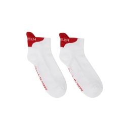 White   Red Signature Socks 221259M220008