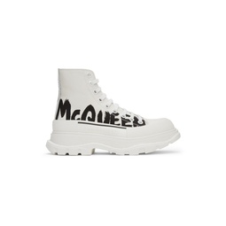 White Tread Slick High Sneakers 221259M236029