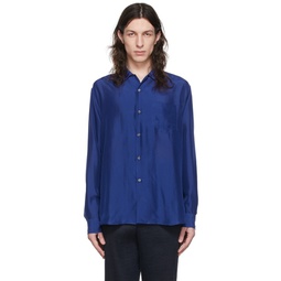 Blue Silk Shirt 221262M192006