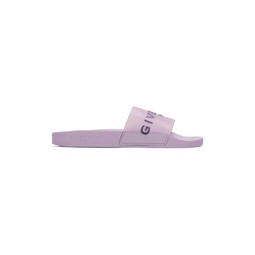 Purple Logo Flat Sandals 221278F124024