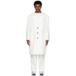 SSENSE Exclusive Off White 90s Tailored Coat 221331M176001