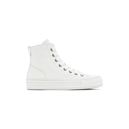 White Leather Raven Sneakers 221378F127000