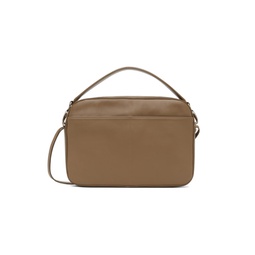 Beige Leather Parcel Shoulder Bag 221400F048000