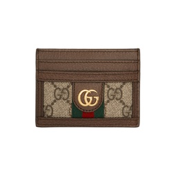 Brown Ophidia GG Card Holder 221451F037018