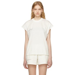 White Organic Cotton T Shirt 221556F110015
