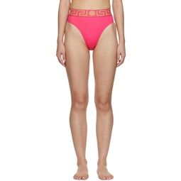 Pink Greca Border Bikini Briefs 221653F105001