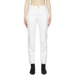 White Classic Cut Jeans 221771F069023